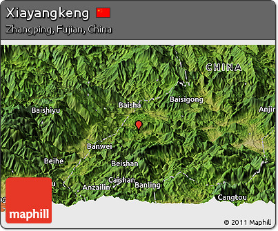 Satellite Panoramic Map of Xiayangkeng
