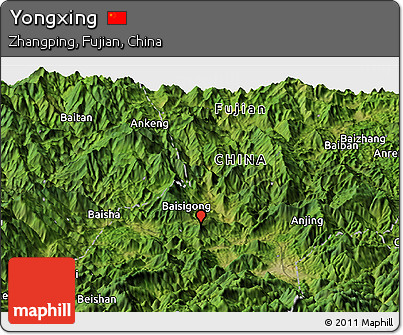 Satellite Panoramic Map of Yongxing