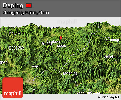 Satellite Panoramic Map of Daping