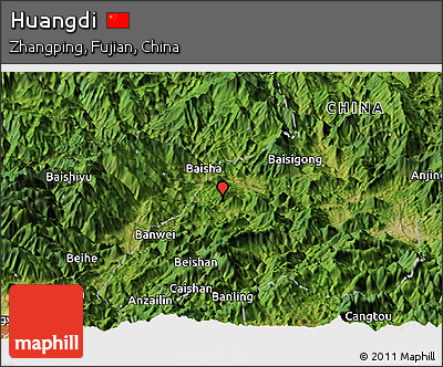 Satellite Panoramic Map of Huangdi