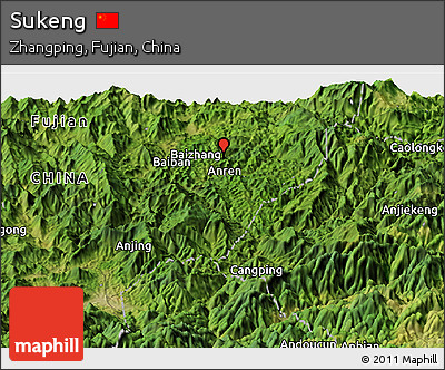 Satellite Panoramic Map of Sukeng