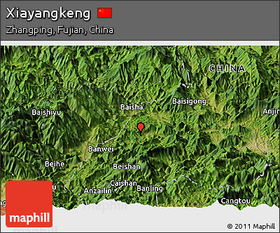 Satellite Panoramic Map of Xiayangkeng