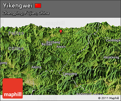 Satellite Panoramic Map of Yikengwei