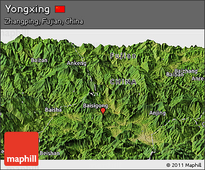 Satellite Panoramic Map of Yongxing