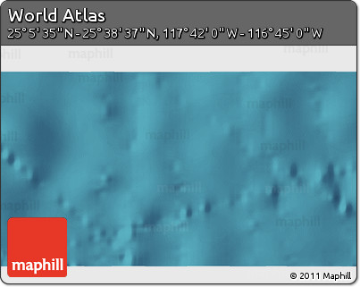 Satellite 3D Map of the Area around 25° 22' 6" N, 117° 13' 29" W