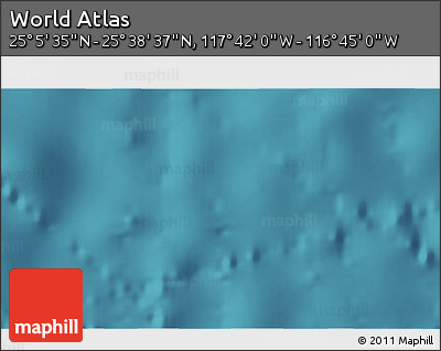 Satellite 3D Map of the Area around 25° 22' 6" N, 117° 13' 29" W