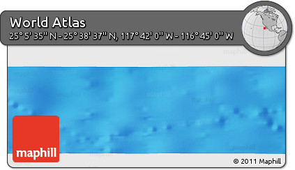 Physical Panoramic Map of the Area around 25° 22' 6" N, 117° 13' 29" W