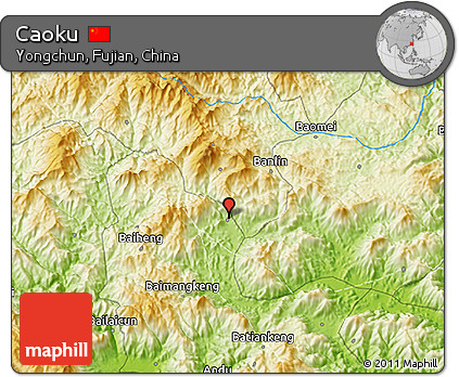 Physical 3D Map of Caoku
