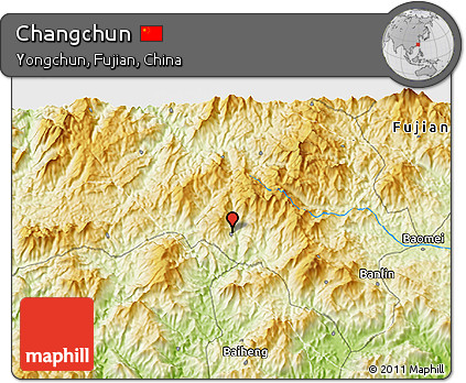 Physical 3D Map of Changchun