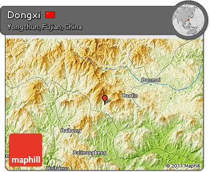 Physical 3D Map of Dongxi