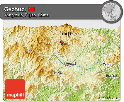 Physical 3D Map of Gezhuzi