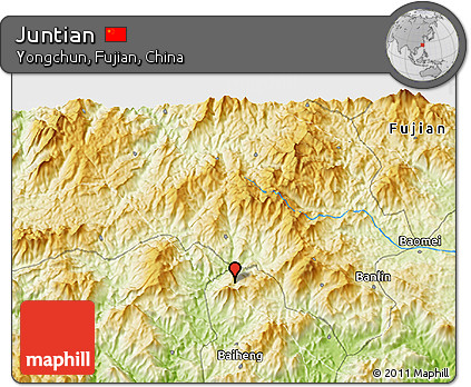 Physical 3D Map of Juntian
