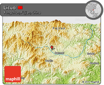 Physical 3D Map of Licuo