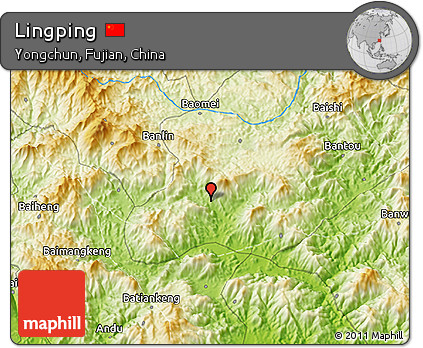 Physical 3D Map of Lingping