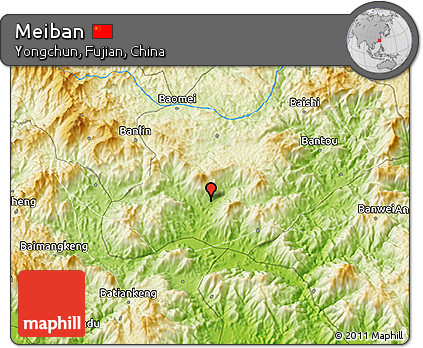 Physical 3D Map of Meiban