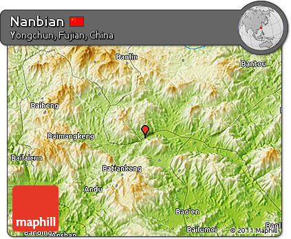 Physical 3D Map of Nanbian