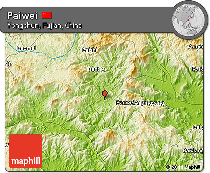 Physical 3D Map of Paiwei