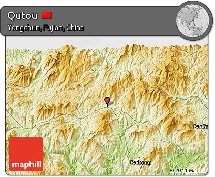 Physical 3D Map of Qutou