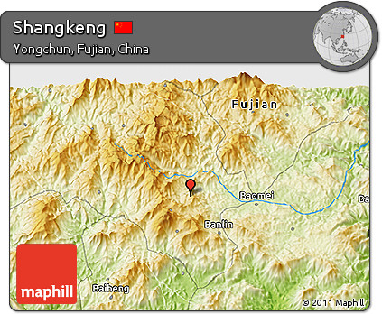Physical 3D Map of Shangkeng