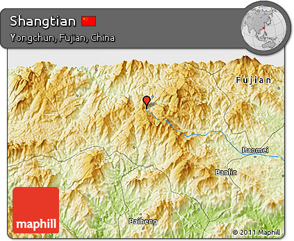Physical 3D Map of Shangtian