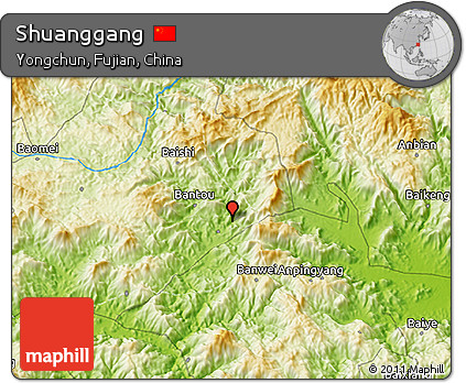 Physical 3D Map of Shuanggang