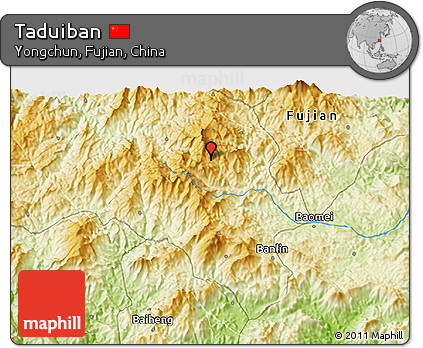 Physical 3D Map of Taduiban