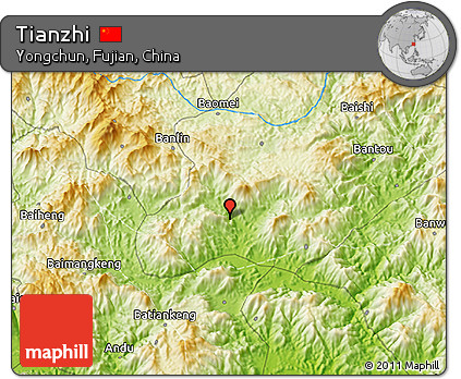 Physical 3D Map of Tianzhi