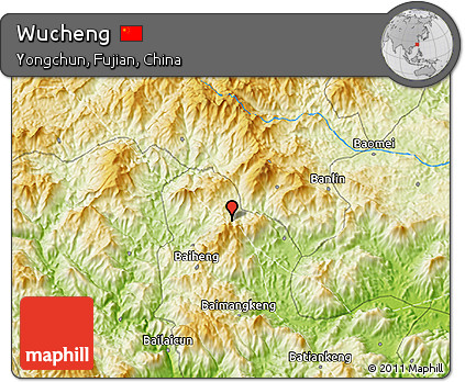 Physical 3D Map of Wucheng