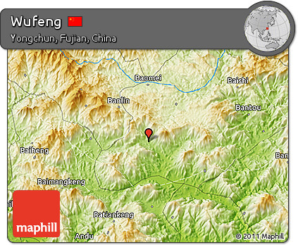 Physical 3D Map of Wufeng