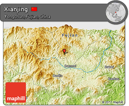 Physical 3D Map of Xianjing
