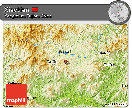 Physical 3D Map of Xiaotian