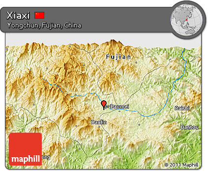 Physical 3D Map of Xiaxi