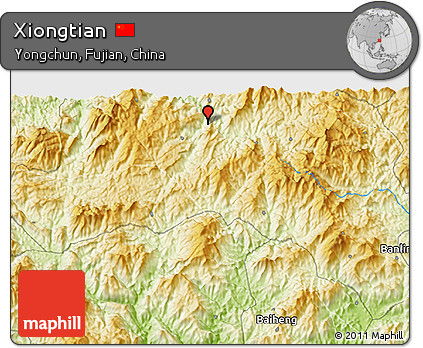 Physical 3D Map of Xiongtian
