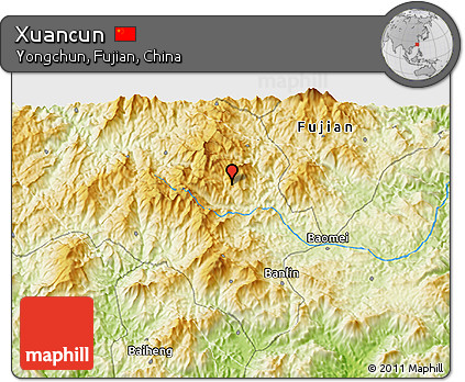 Physical 3D Map of Xuancun