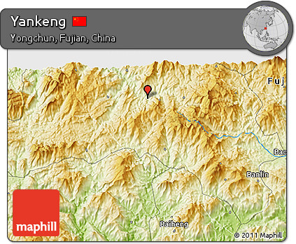Physical 3D Map of Yankeng