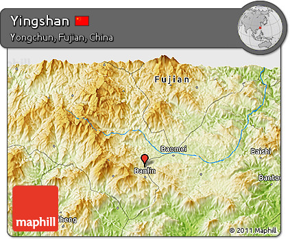 Physical 3D Map of Yingshan