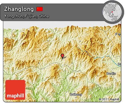Physical 3D Map of Zhanglong