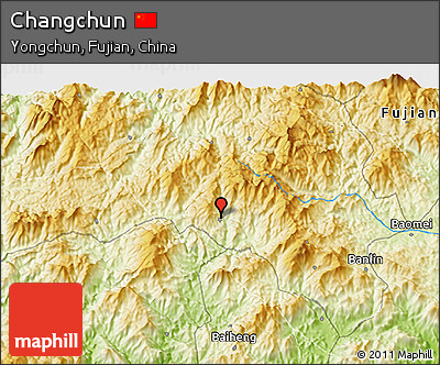 Physical 3D Map of Changchun