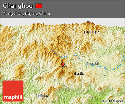 Physical 3D Map of Changhou