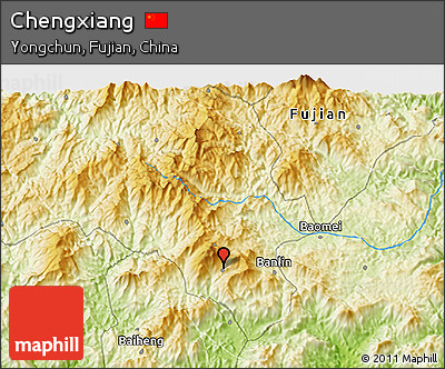 Physical 3D Map of Chengxiang