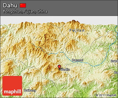 Physical 3D Map of Dahu