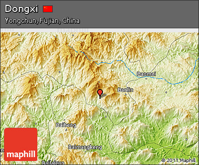 Physical 3D Map of Dongxi