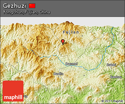 Physical 3D Map of Gezhuzi