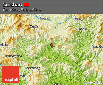 Physical 3D Map of Guishan