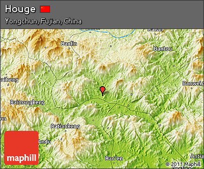 Physical 3D Map of Houge