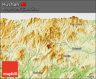 Physical 3D Map of Hushan