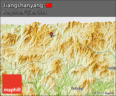 Physical 3D Map of Jiangshanyang