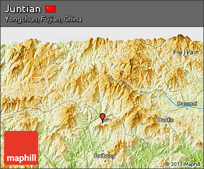 Physical 3D Map of Juntian