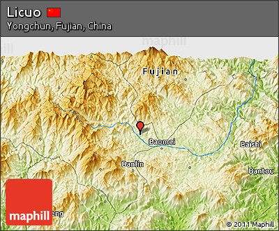 Physical 3D Map of Licuo