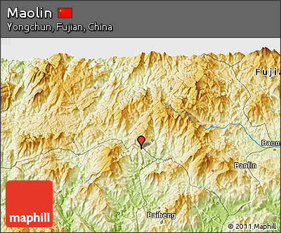 Physical 3D Map of Maolin